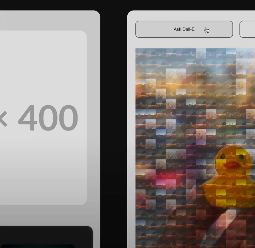 A mosaic being edited in The Bigger Picture